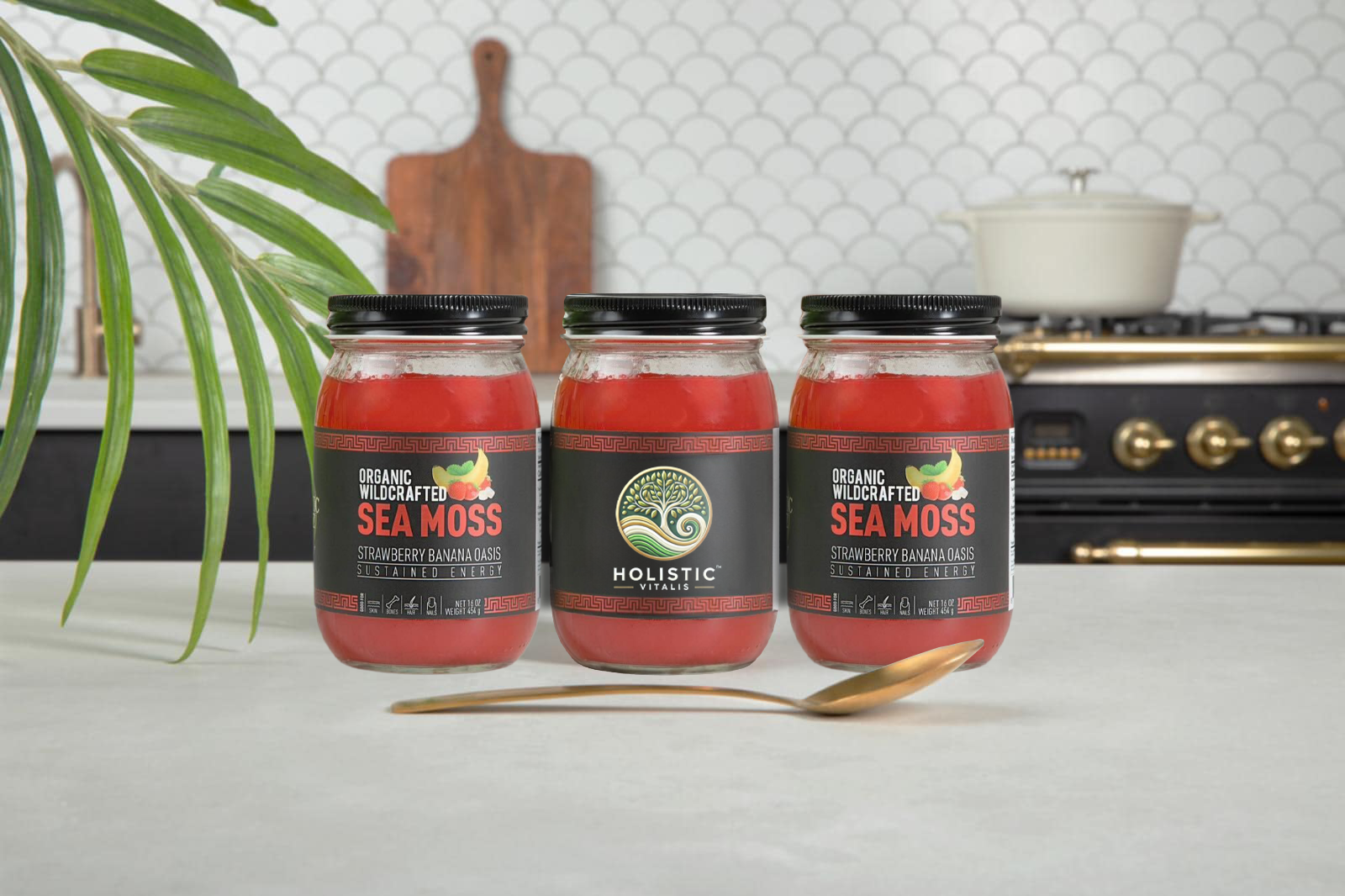 Strawberry Banana Oasis Sea Moss Gel Trio