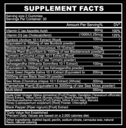 Black Gold Sea Moss Gummies
