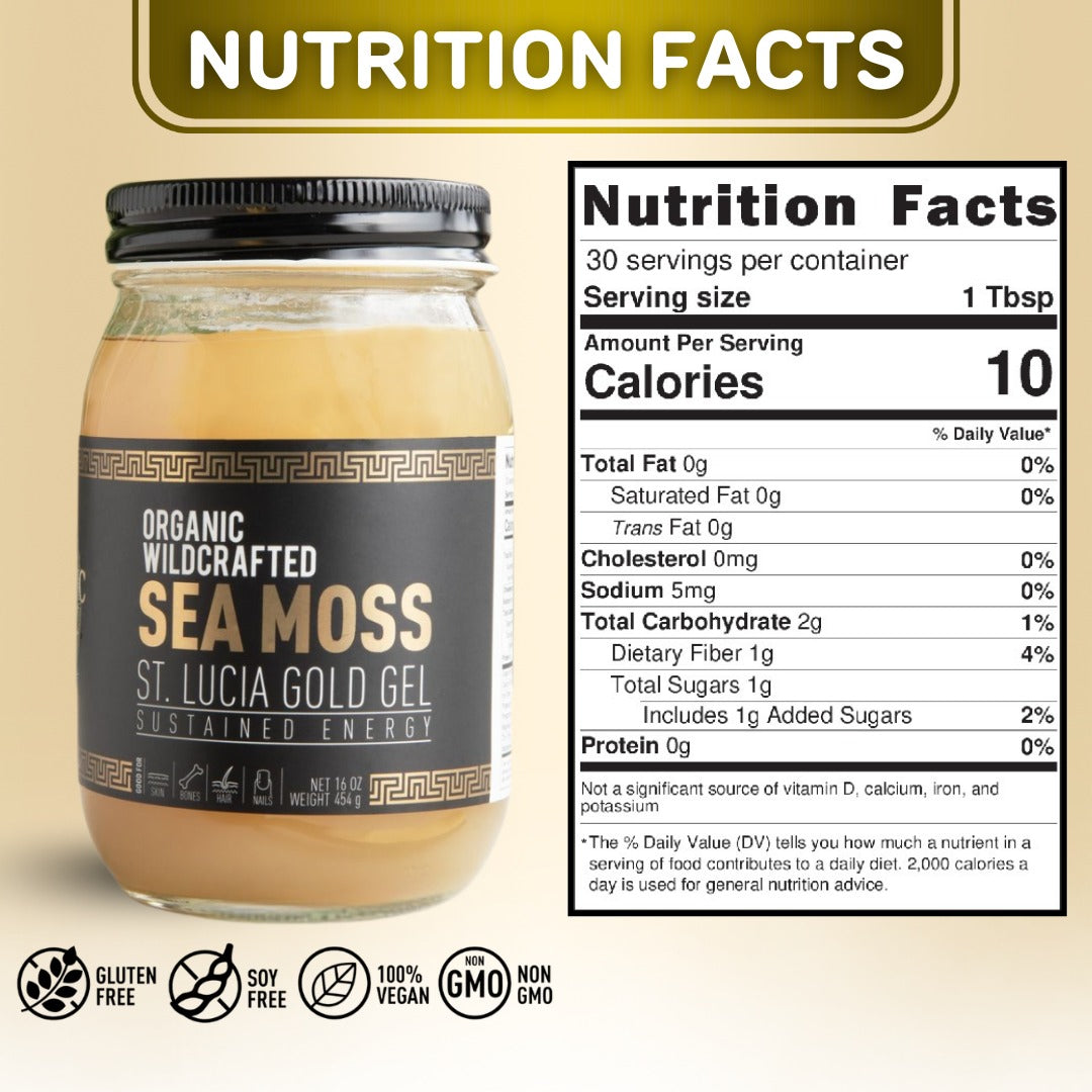 St Lucia Gold Sea Moss Gel Trio